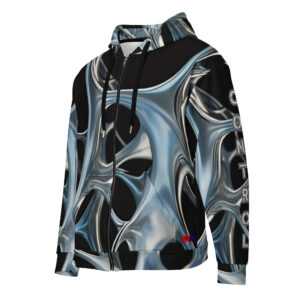 Dayf allover zip hoodie with the word Control series number 2