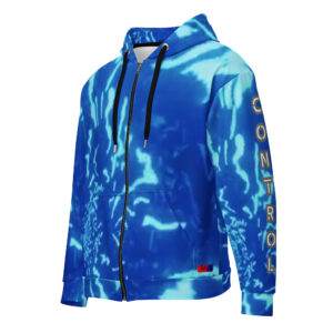 Dayf allover zip hoodie with the word Control series number 15