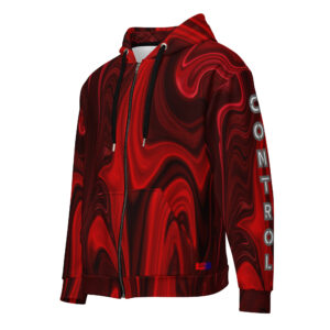 Dayf allover zip hoodie with the word Control series number 23