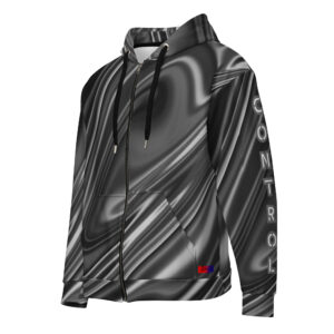 Dayf allover zip hoodie with the word Control series number 28