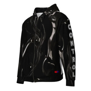 Dayf sweat zippe allover avec le mot Control serie numero 5