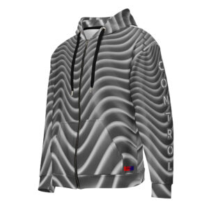 Dayf sweat zippe allover avec le mot Control serie numero 7