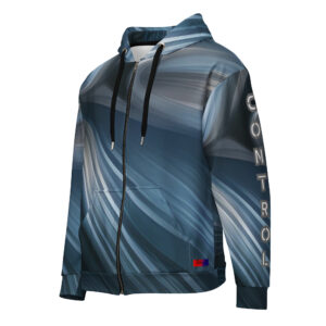 Dayf sweat zippe allover avec le mot Control serie numero 14