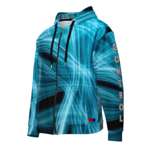 Dayf sweat zippe allover avec le mot Control serie numero 16