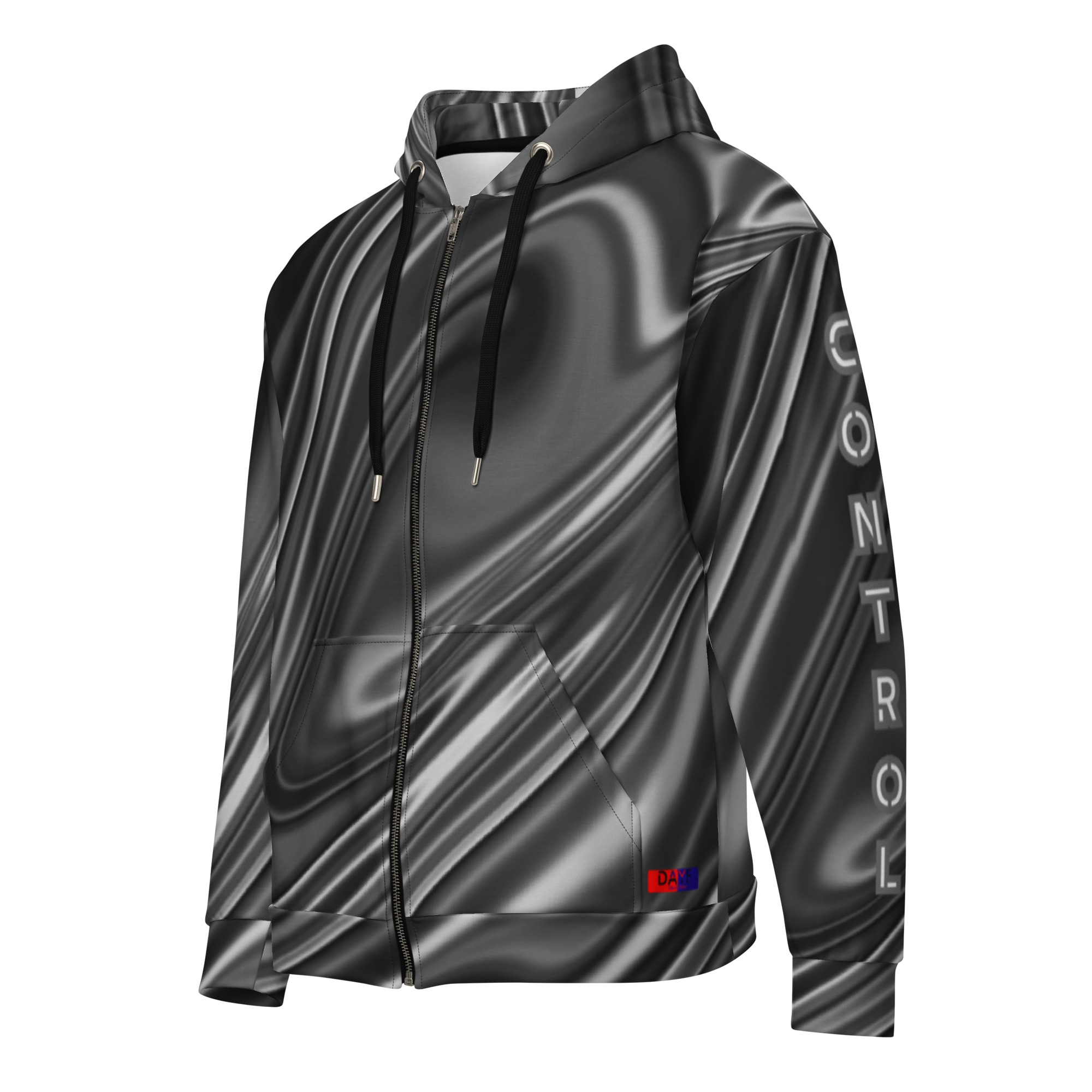 Dayf sweat zippe allover avec le mot Control serie numero 28