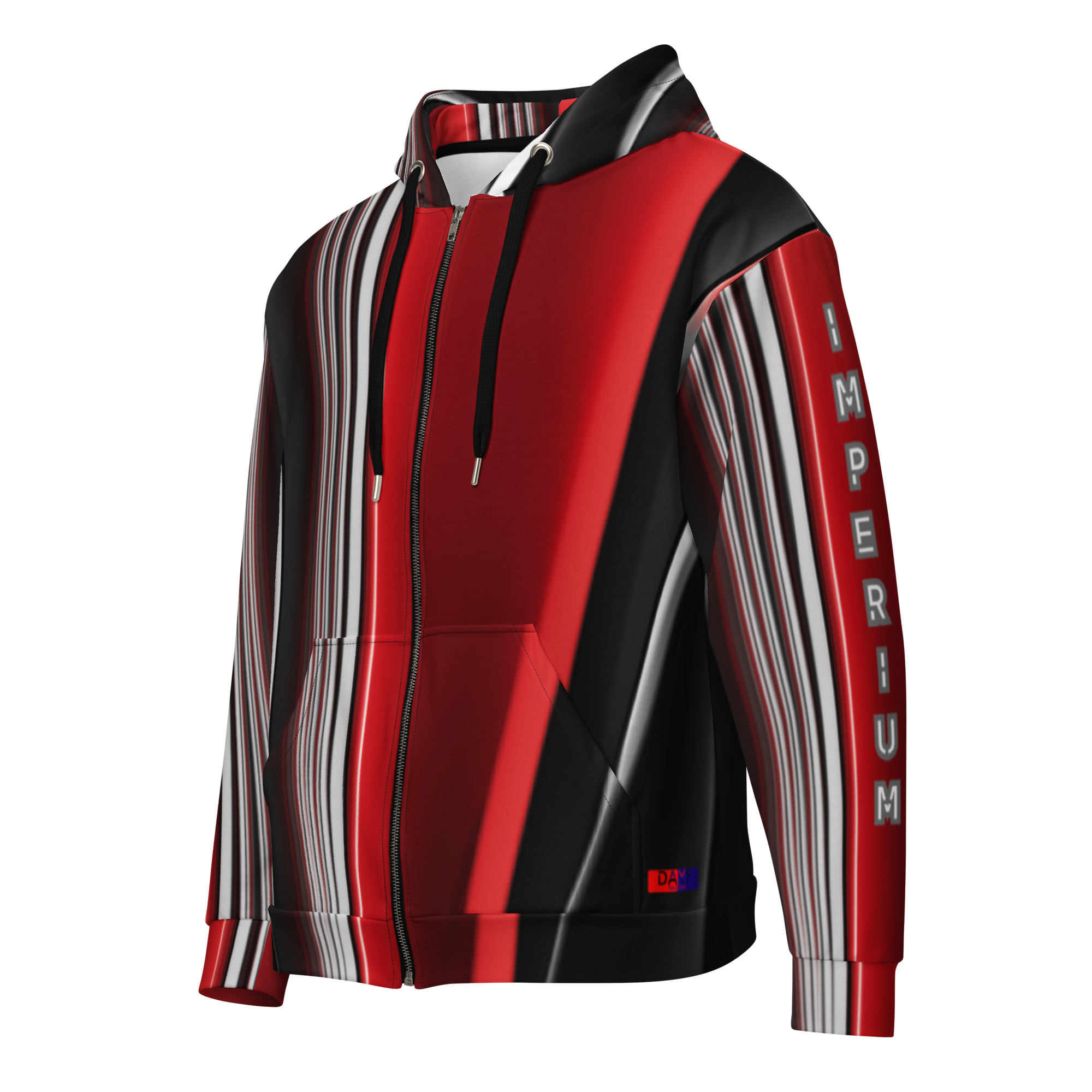 Dayf FR sweat zippe allover avec le mot Imperium Serie Numero 14