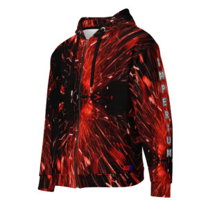 Dayf ES sudadera con cremallera allover con la palabra Imperium Serie Numero 13