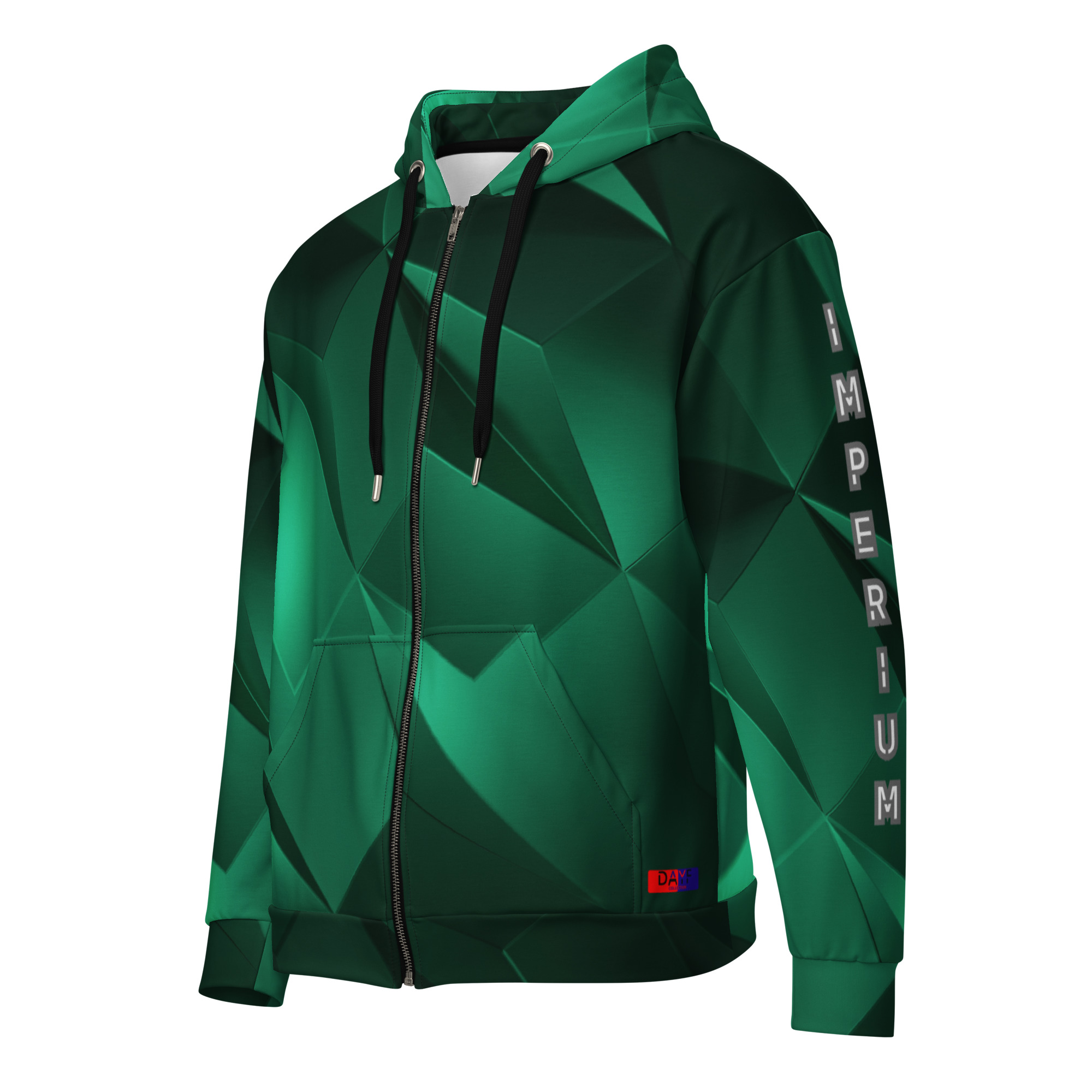 Dayf DE Zip Hoodie Allover mit dem Wort Imperium Serie Numero 17