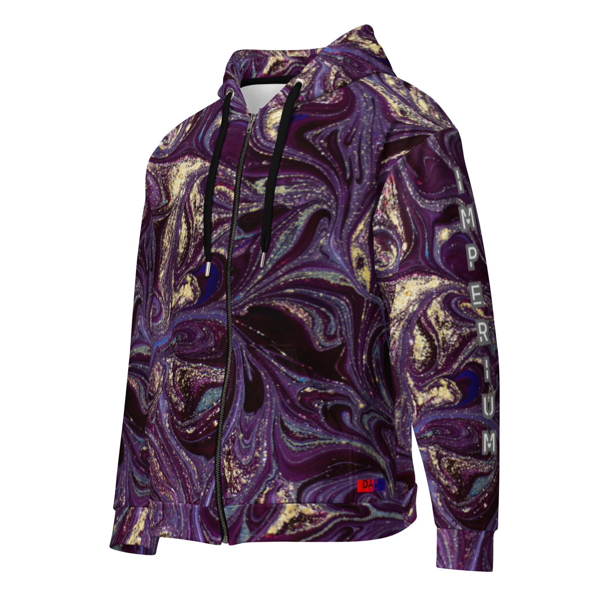 Dayf FR sweat zippe allover avec le mot Imperium Serie Numero 24