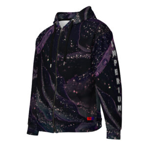 Dayf DE Zip Hoodie Allover mit dem Wort Imperium Serie Numero 25