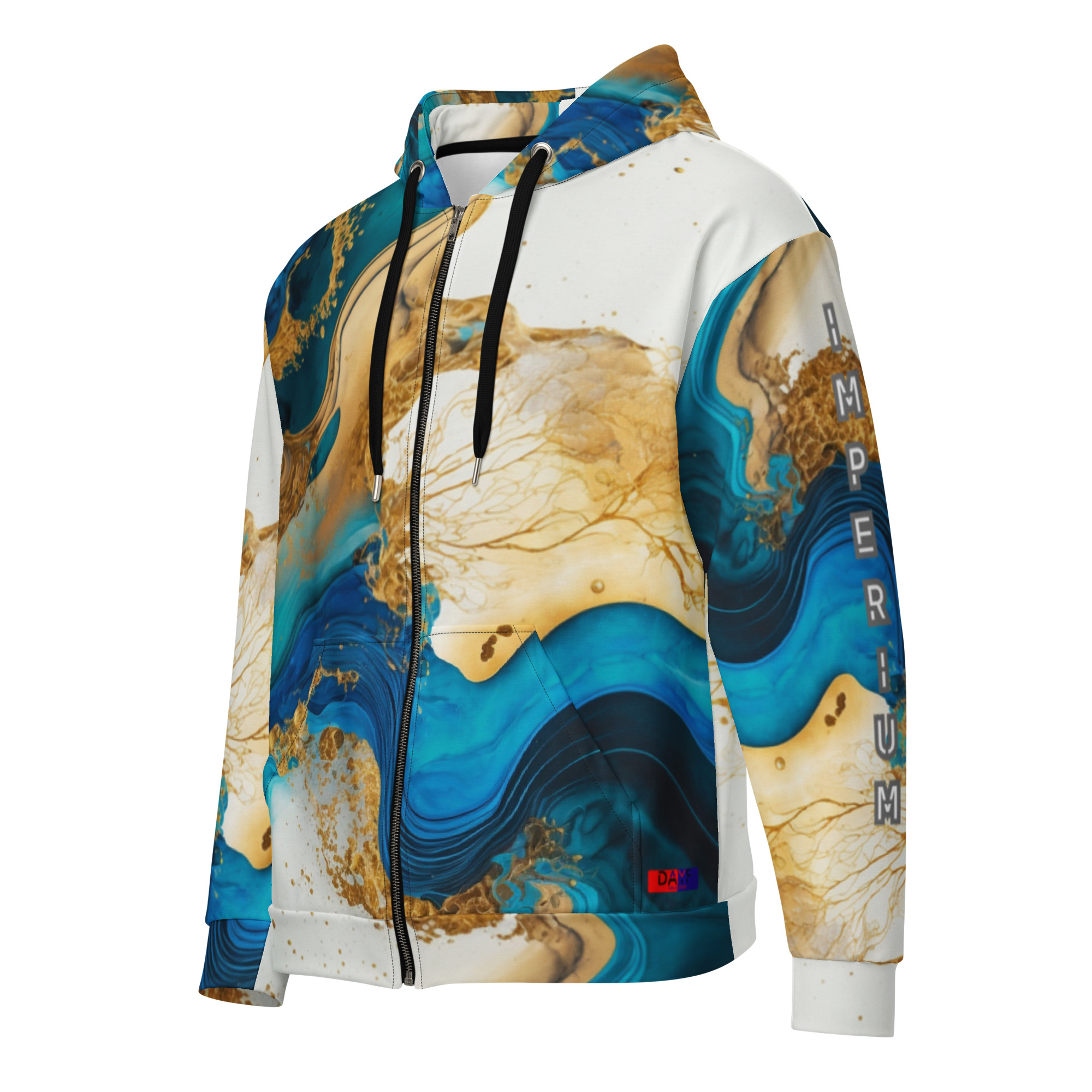 Dayf FR sweat zippe allover avec le mot Imperium Serie Numero 26