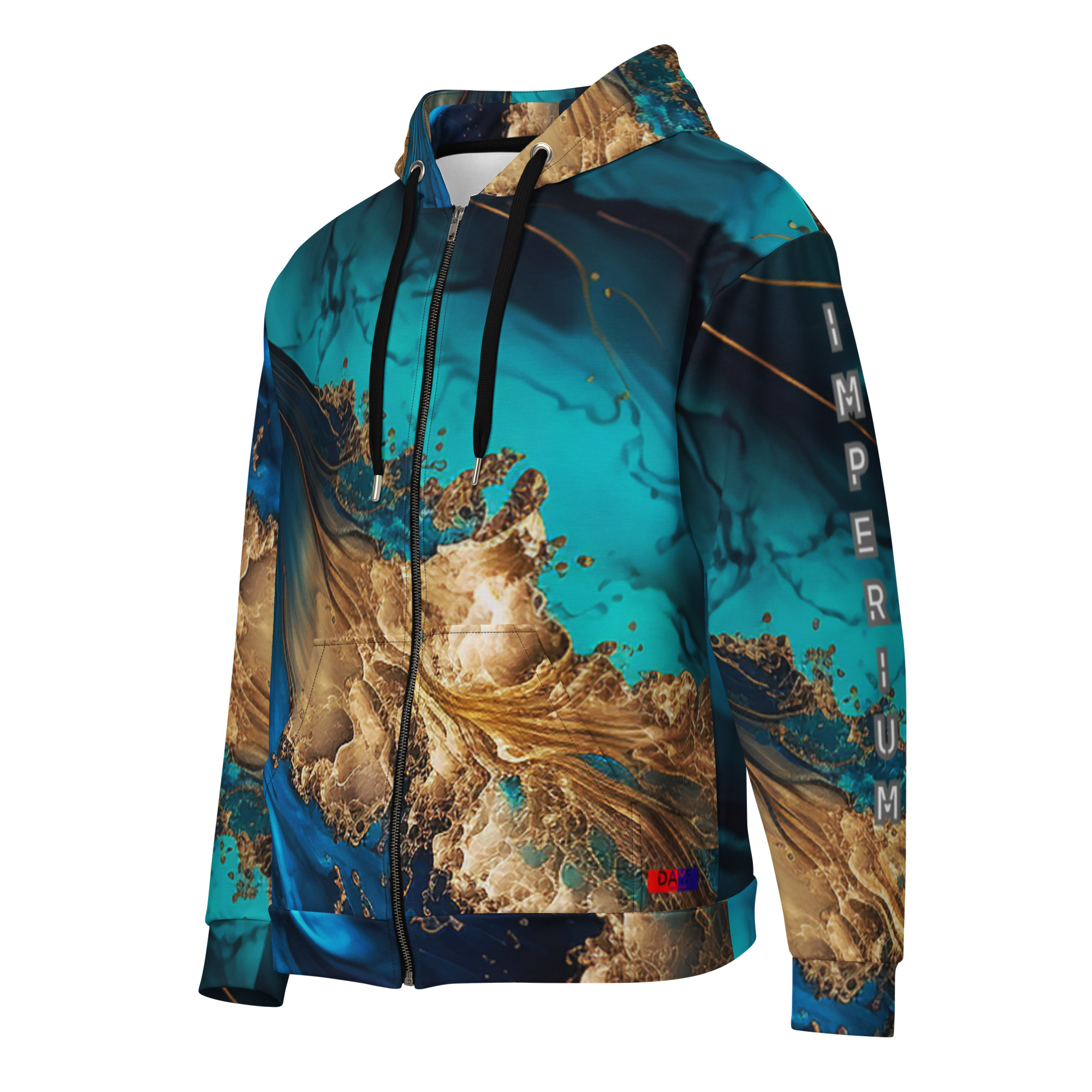 Dayf FR sweat zippe allover avec le mot Imperium Serie Numero 27