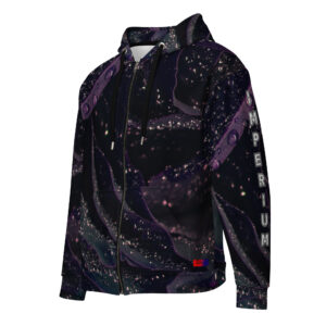 Dayf ES sudadera con cremallera allover con la palabra Imperium Serie Numero 25