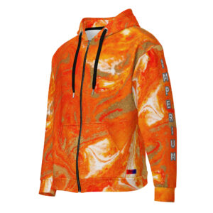 Dayf ES sudadera con cremallera allover con la palabra Imperium Serie Numero 28