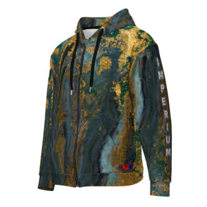 Dayf ES sudadera con cremallera allover con la palabra Imperium Serie Numero 30