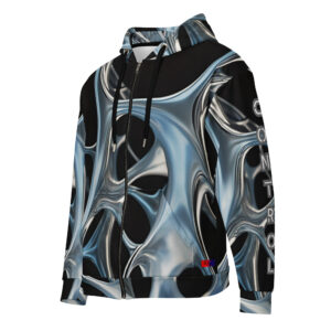 Dayf ES sudadera con cremallera allover con la palabra Control Serie Numero 3