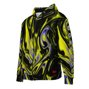 Dayf ES sudadera con cremallera allover con la palabra Control Serie Numero 8