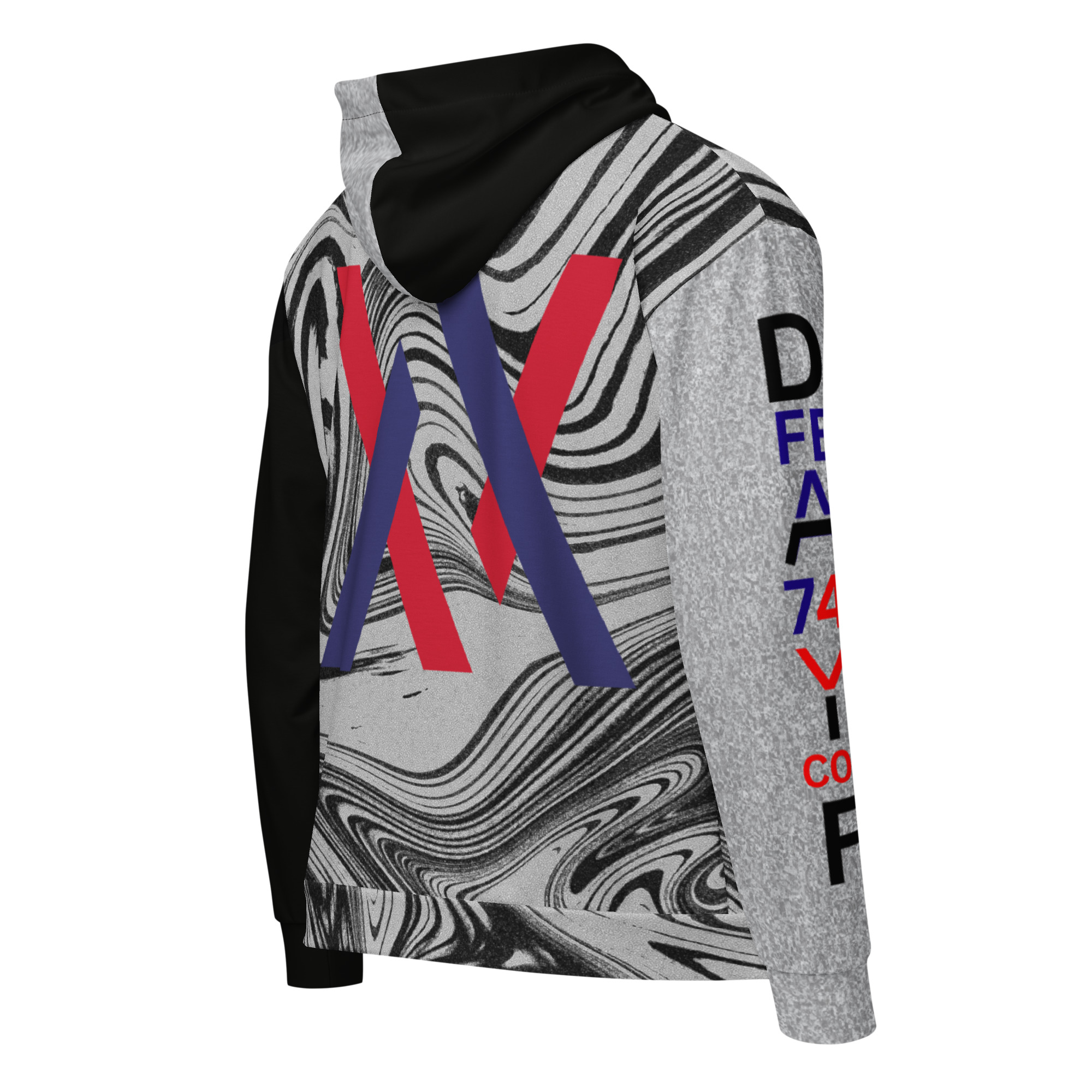 Original Dayf Control Series Number 1 Unisex Zip Hoodie Allover Control – Bild 2