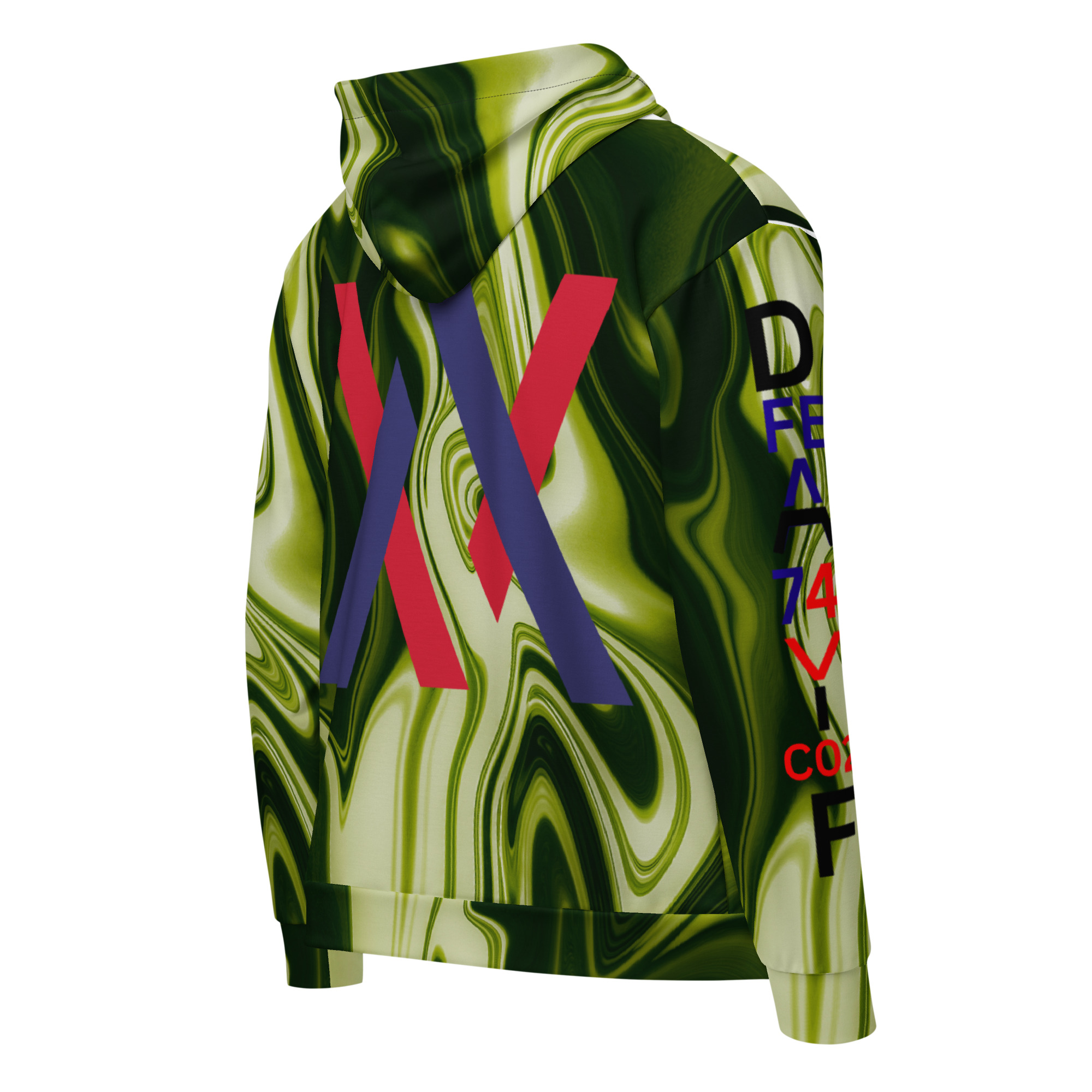 Original Dayf Control Series Number 2 Unisex Zip Hoodie Allover Control – Bild 2