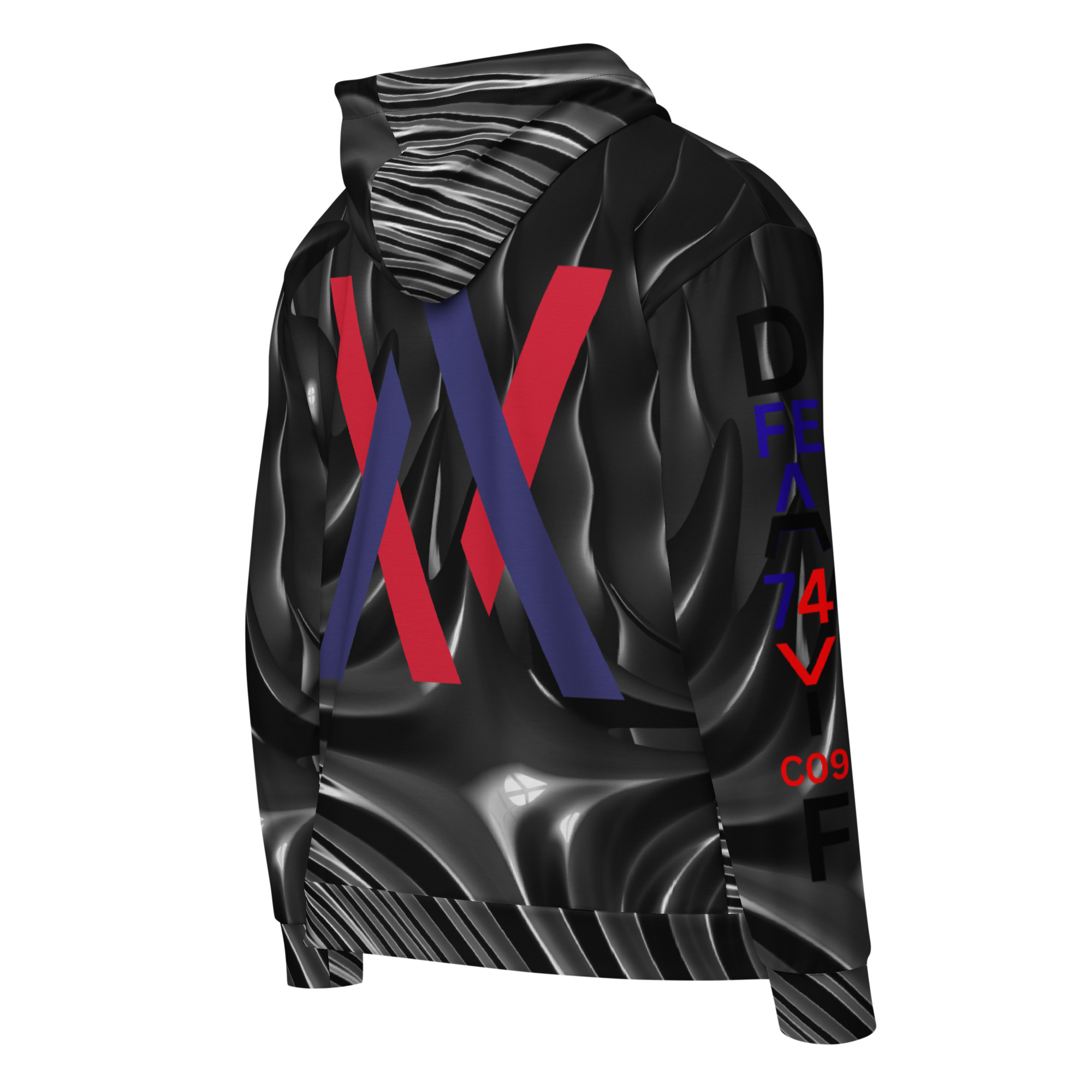 Original Dayf Control Series Number 9 Unisex Zip Hoodie Allover Control – Bild 2