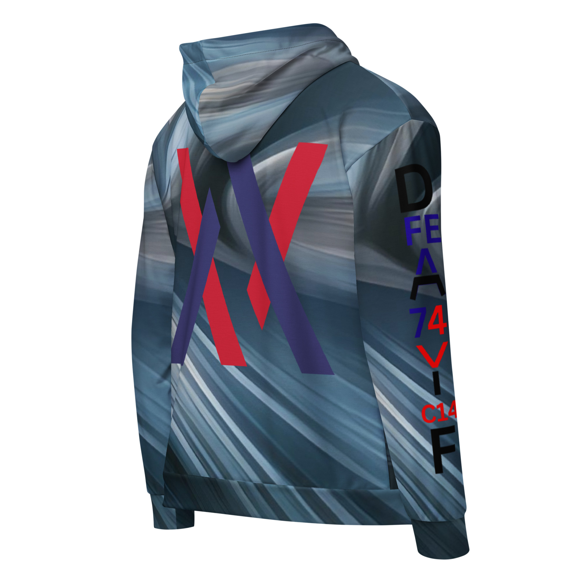 Original Dayf Control Series Number 14 Unisex Zip Hoodie Allover Control – Bild 2