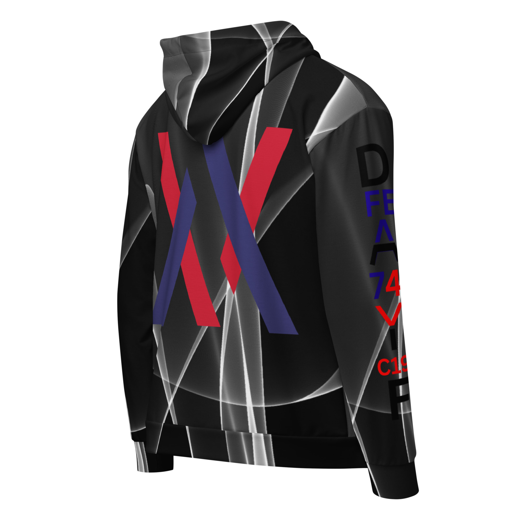 Original Dayf Control Series Number 19 Unisex Zip Hoodie Allover Control – Bild 2