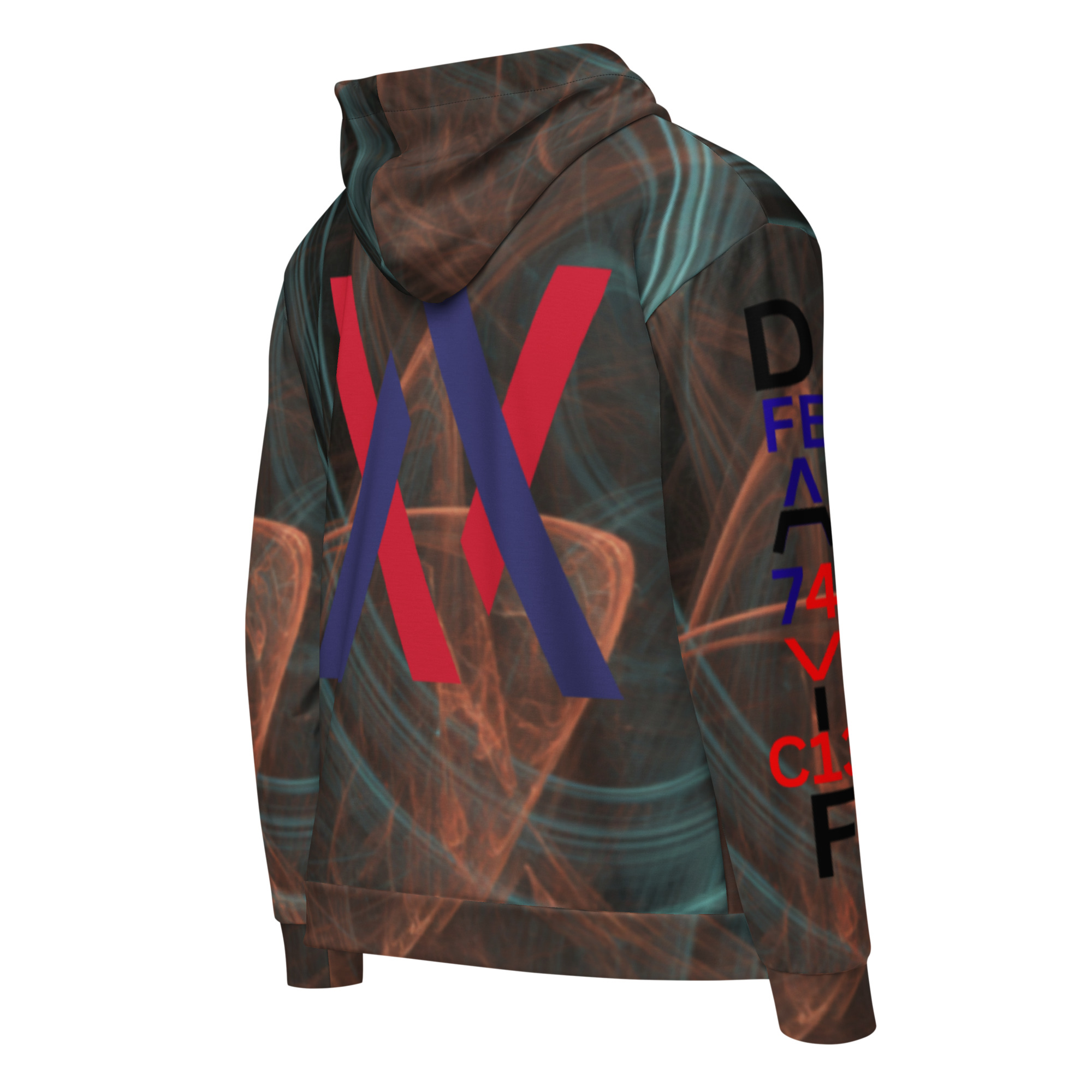 Original Dayf Control Series Number 13 Unisex Zip Hoodie Allover Control – Bild 2