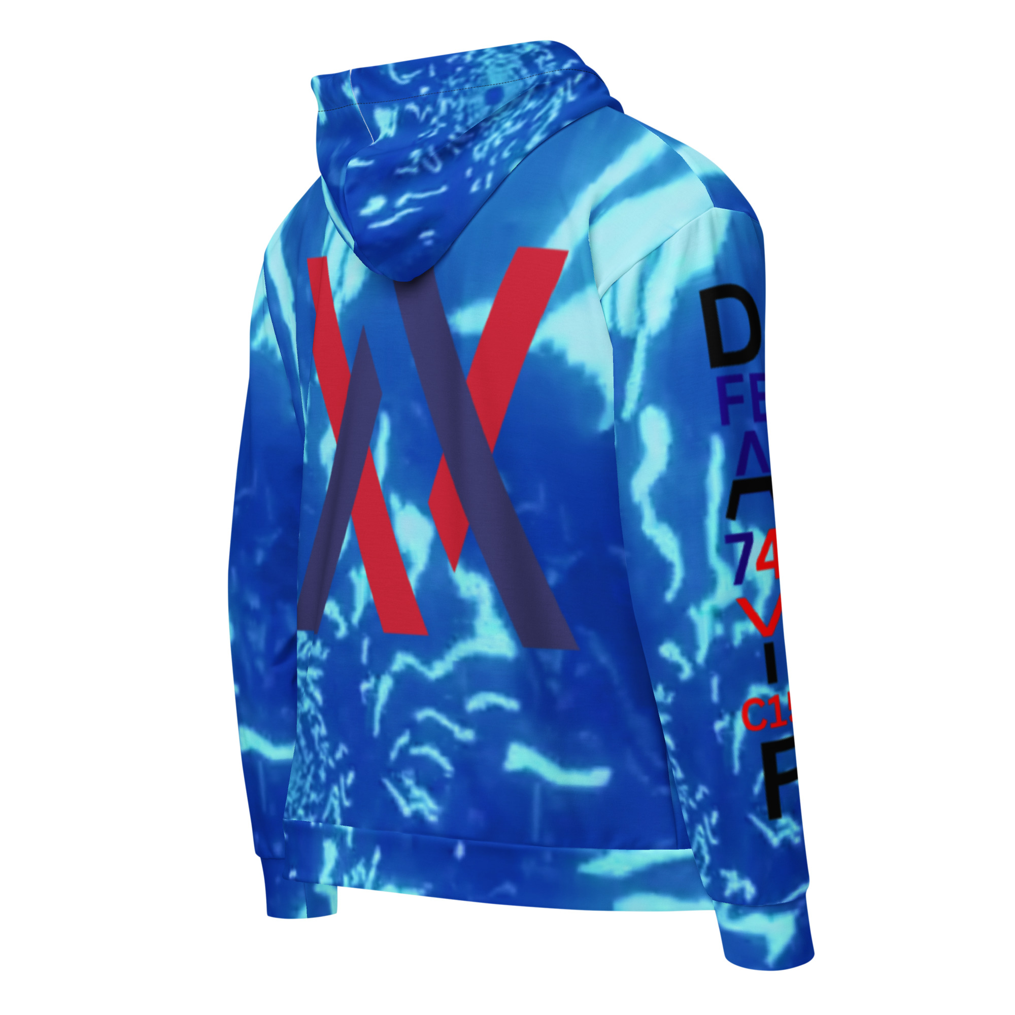 Original Dayf Control Series Number 15 Unisex Zip Hoodie Allover Control – Bild 2