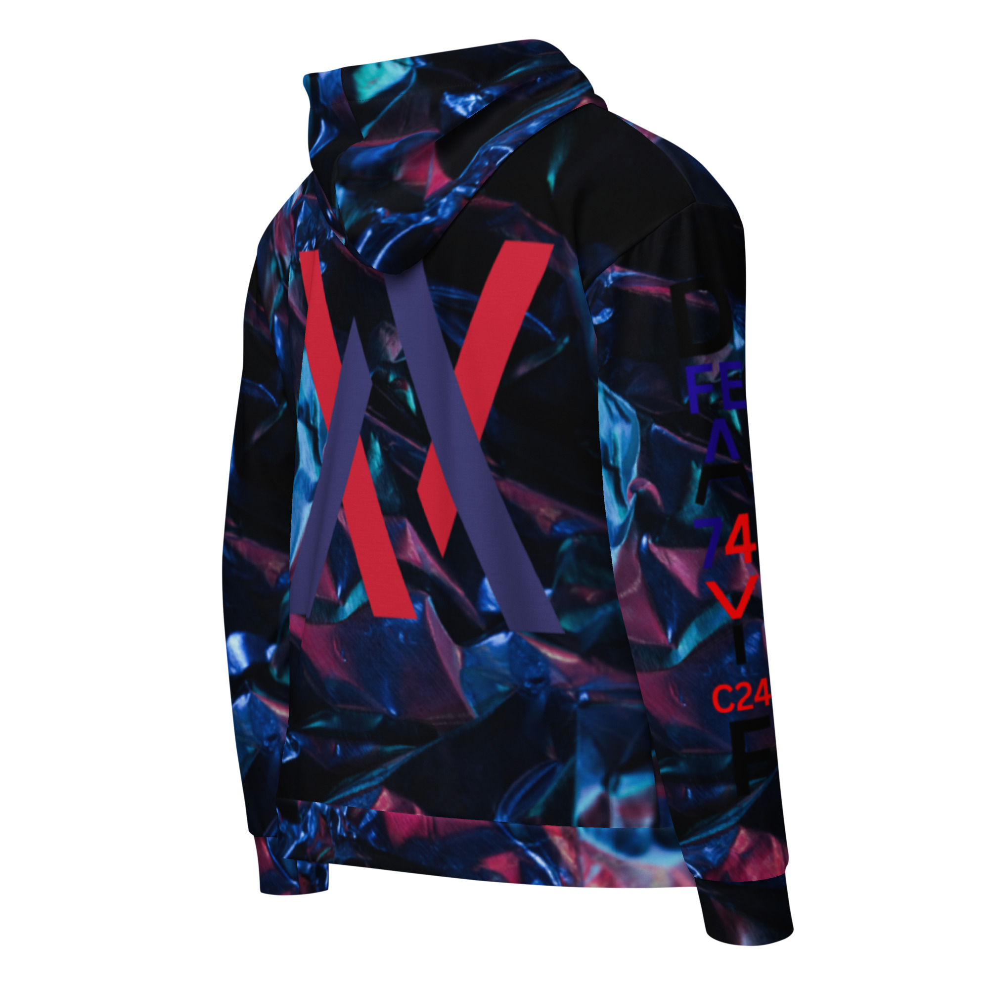 Original Dayf Control Series Number 24 Unisex Zip Hoodie Allover Control – Bild 2