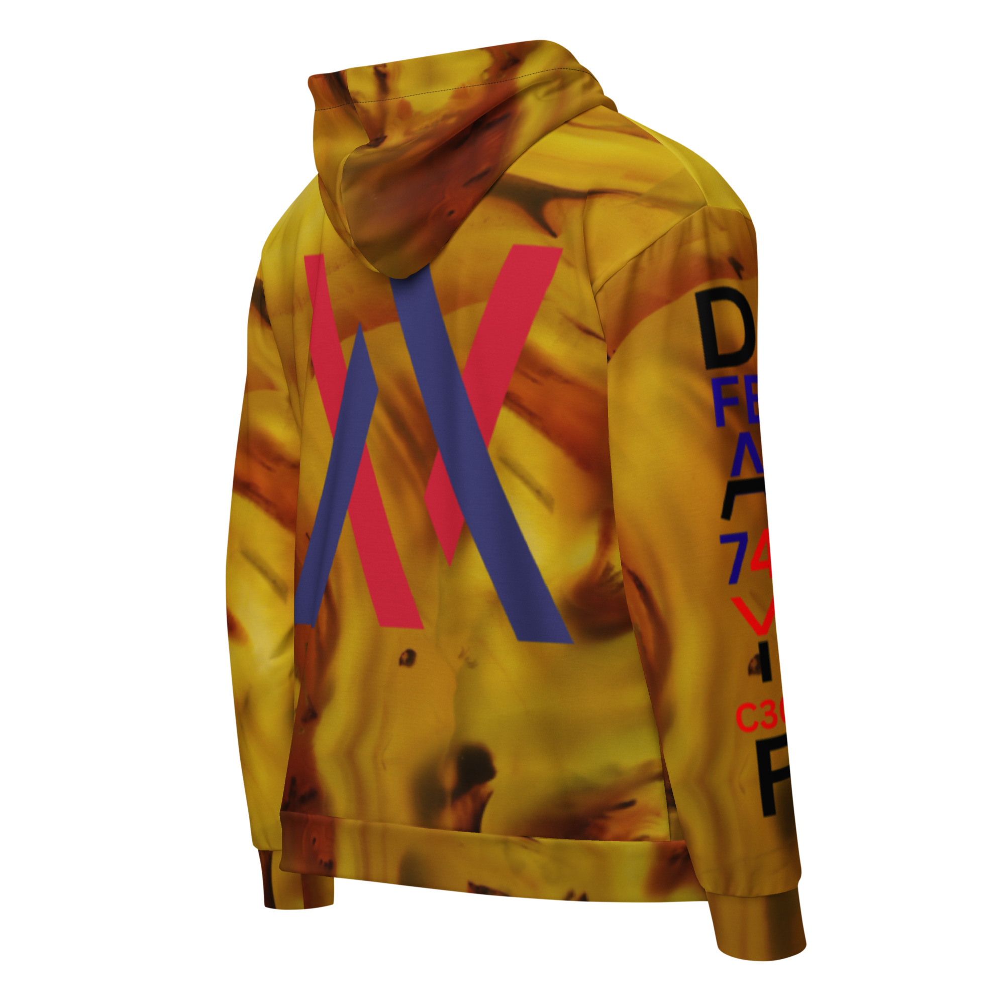 Original Dayf Control Series Number 30 Unisex Zip Hoodie Allover Control – Bild 2