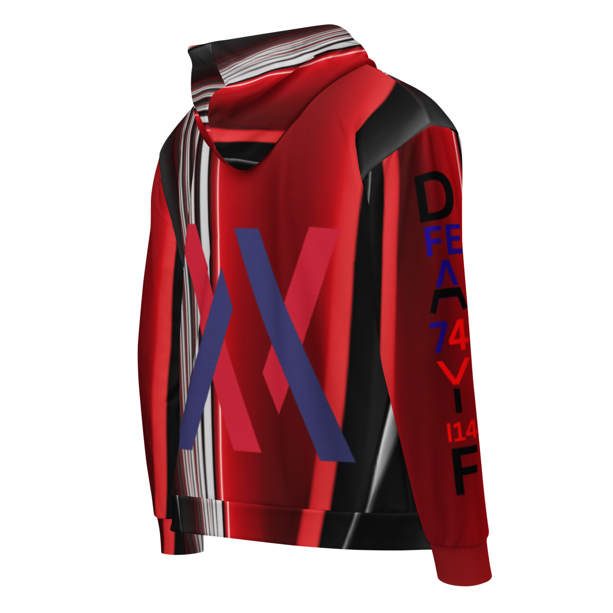 Original Dayf FR Imperium Serie Numero 14 Sweat a capuche zippe unisexe Allover Imperium – Bild 2