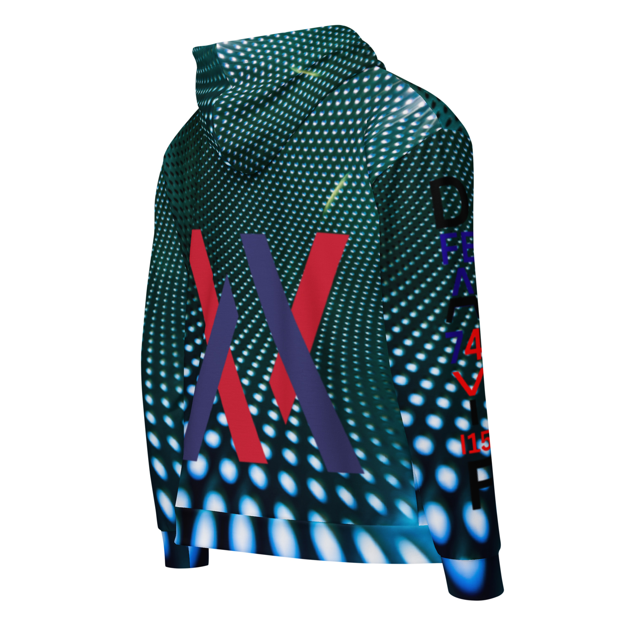 Original Dayf ES Imperium Serie Numero 15 Sudadera con capucha y cremallera unisex Allover Imperium – Bild 2