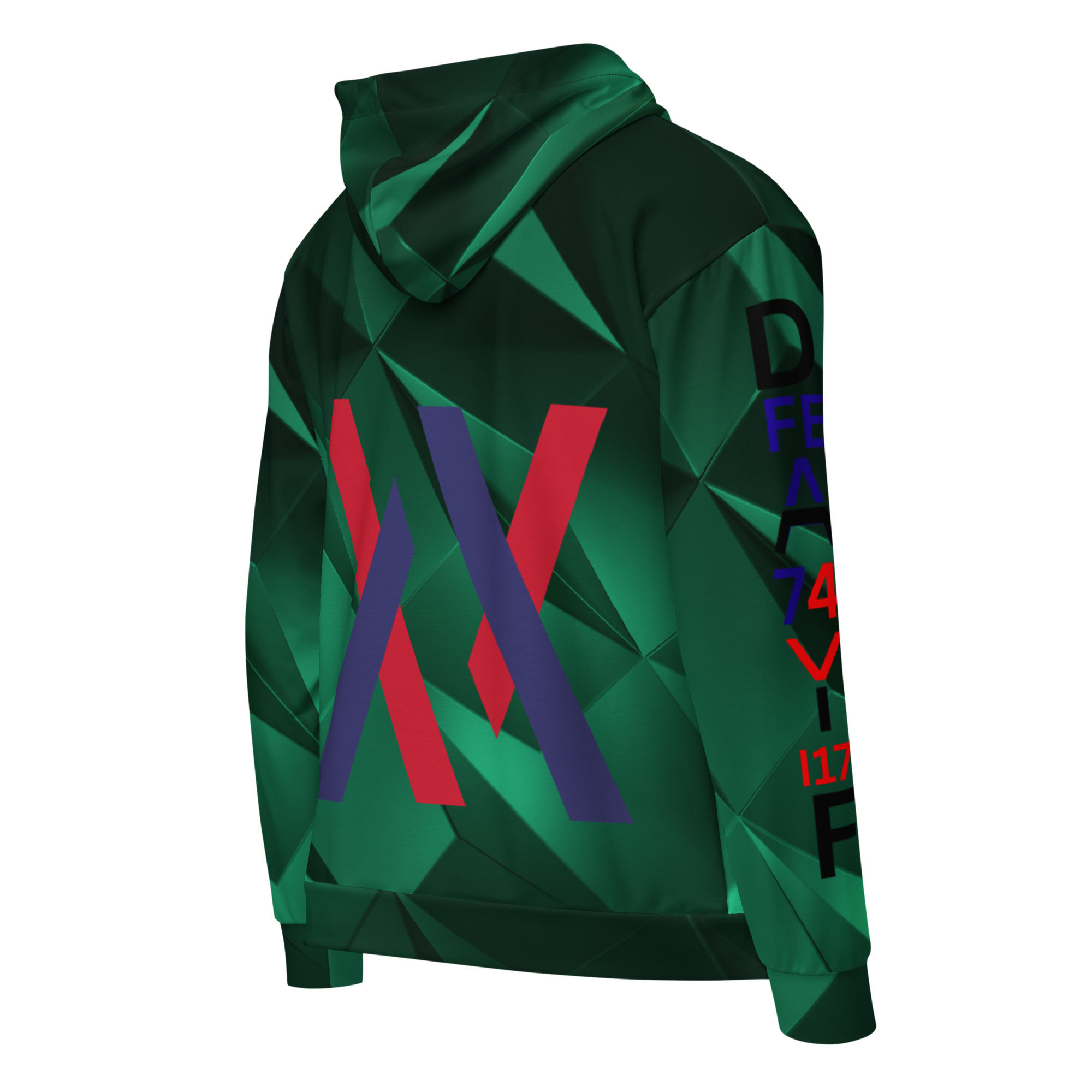 Original Dayf DE Imperium Serie Numero 17 Unisex Zip Hoodie Allover Imperium – Bild 2