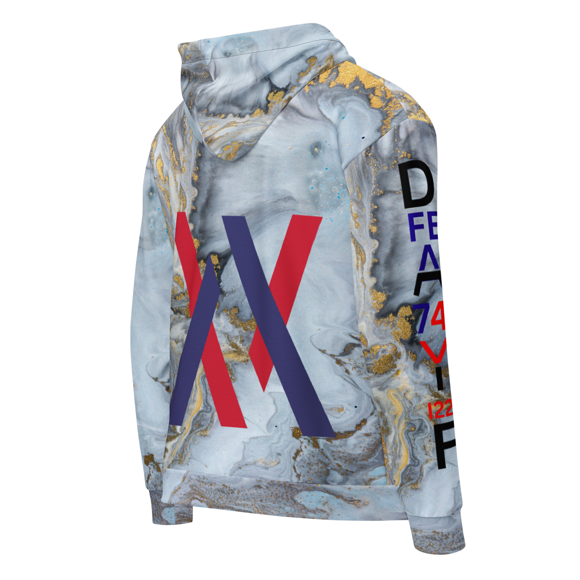 Original Dayf DE Imperium Serie Numero 22 Unisex Zip Hoodie Allover Imperium – Bild 2