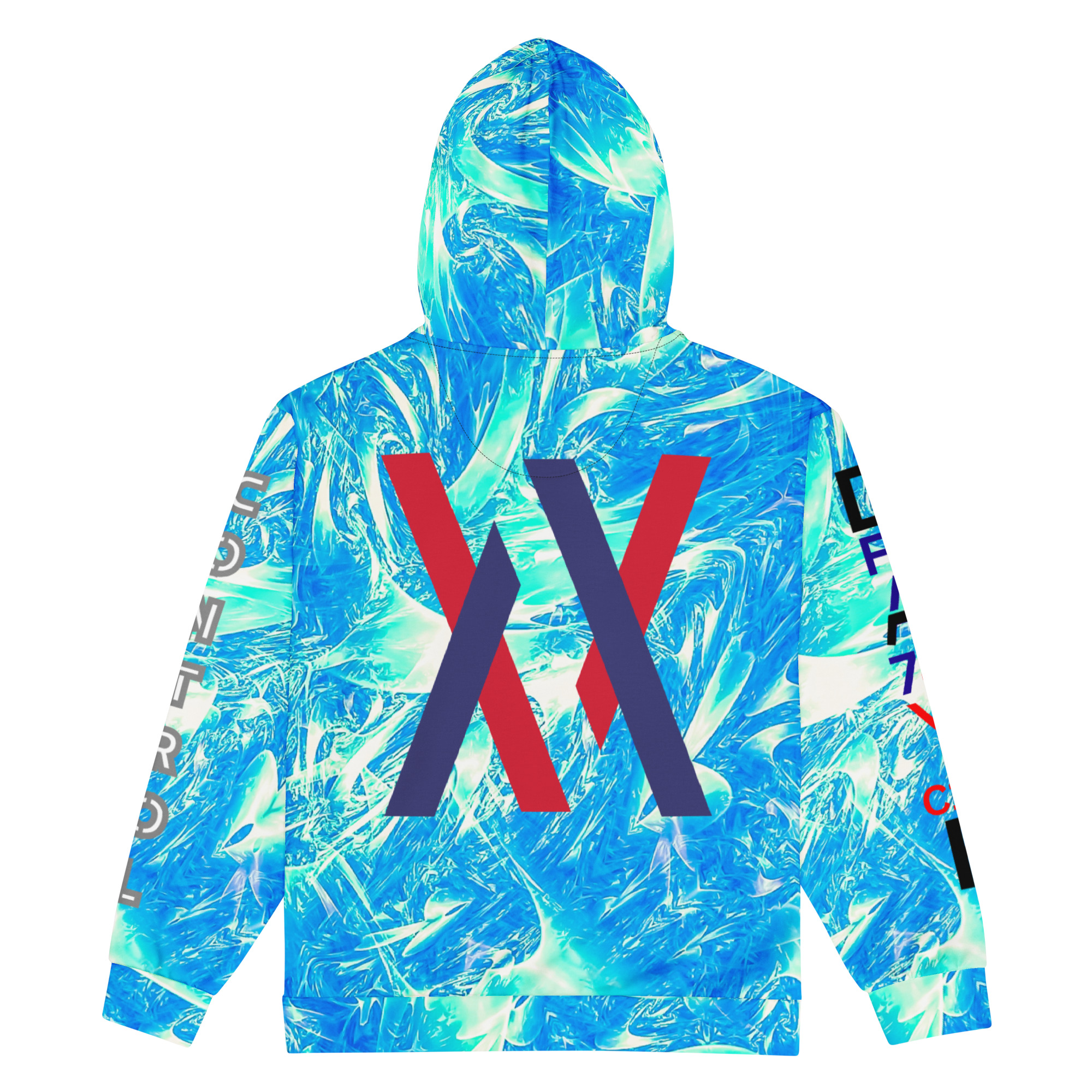 Original Dayf ES Control Serie Numero 17 Sudadera con capucha y cremallera unisex Allover Control – Bild 4