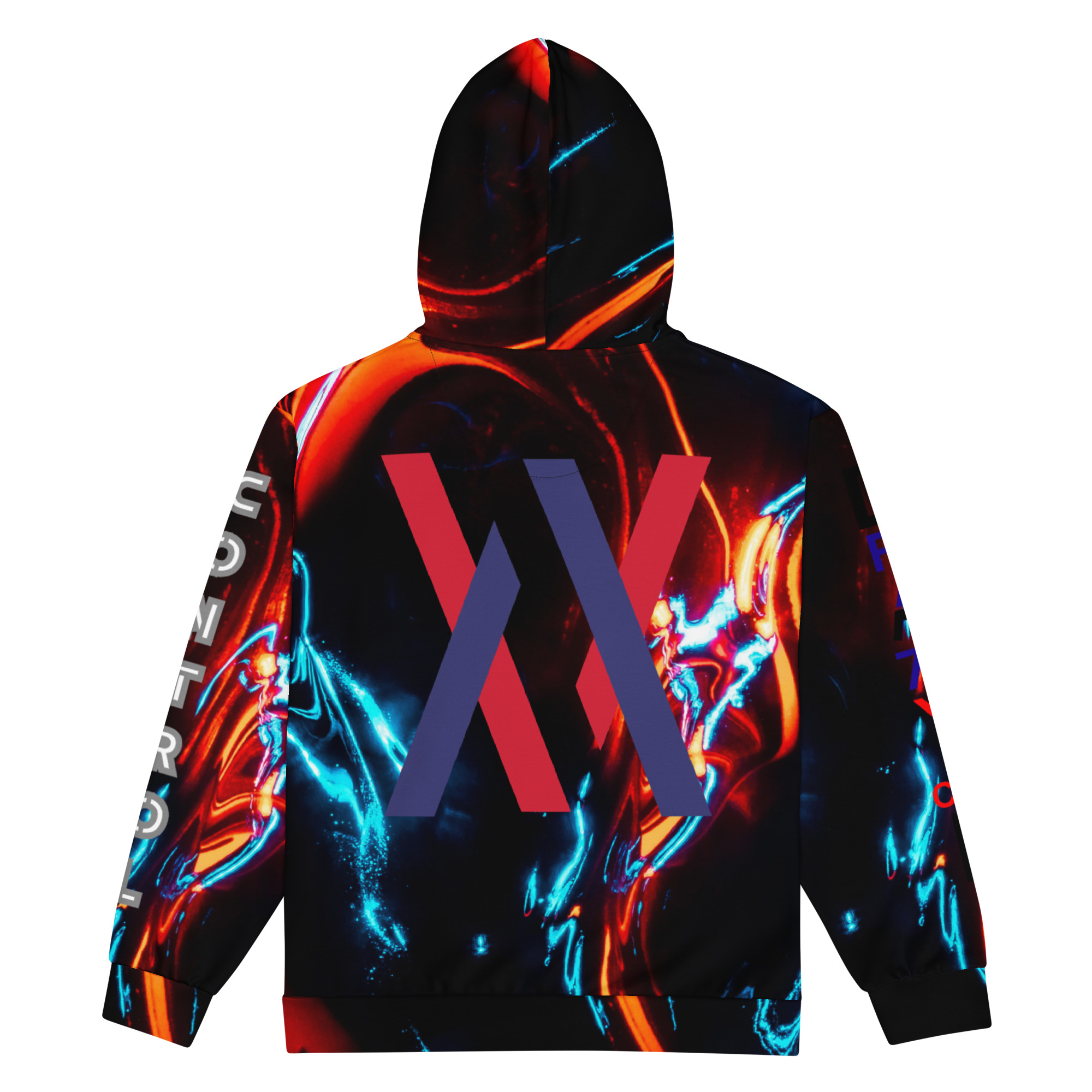 Original Dayf ES Control Serie Numero 22 Sudadera con capucha y cremallera unisex Allover Control – Bild 4