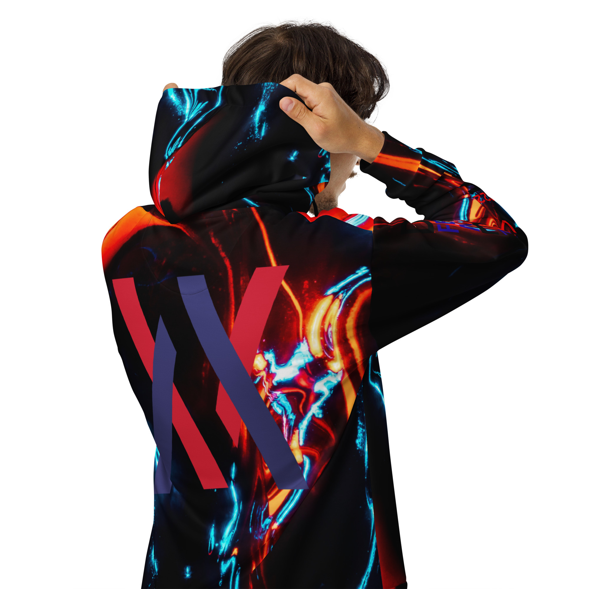 Original Dayf ES Control Serie Numero 22 Sudadera con capucha y cremallera unisex Allover Control – Bild 6