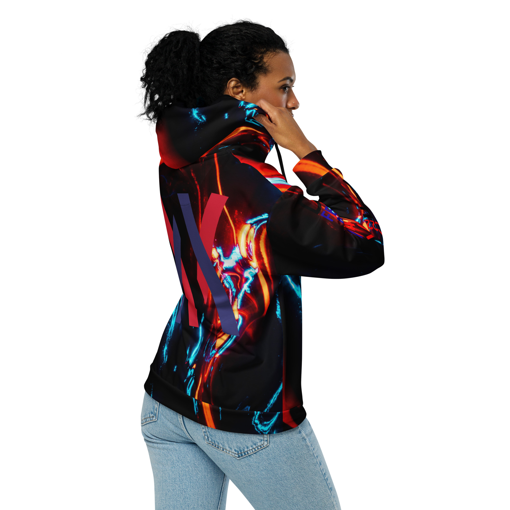 Original Dayf ES Control Serie Numero 22 Sudadera con capucha y cremallera unisex Allover Control – Bild 9