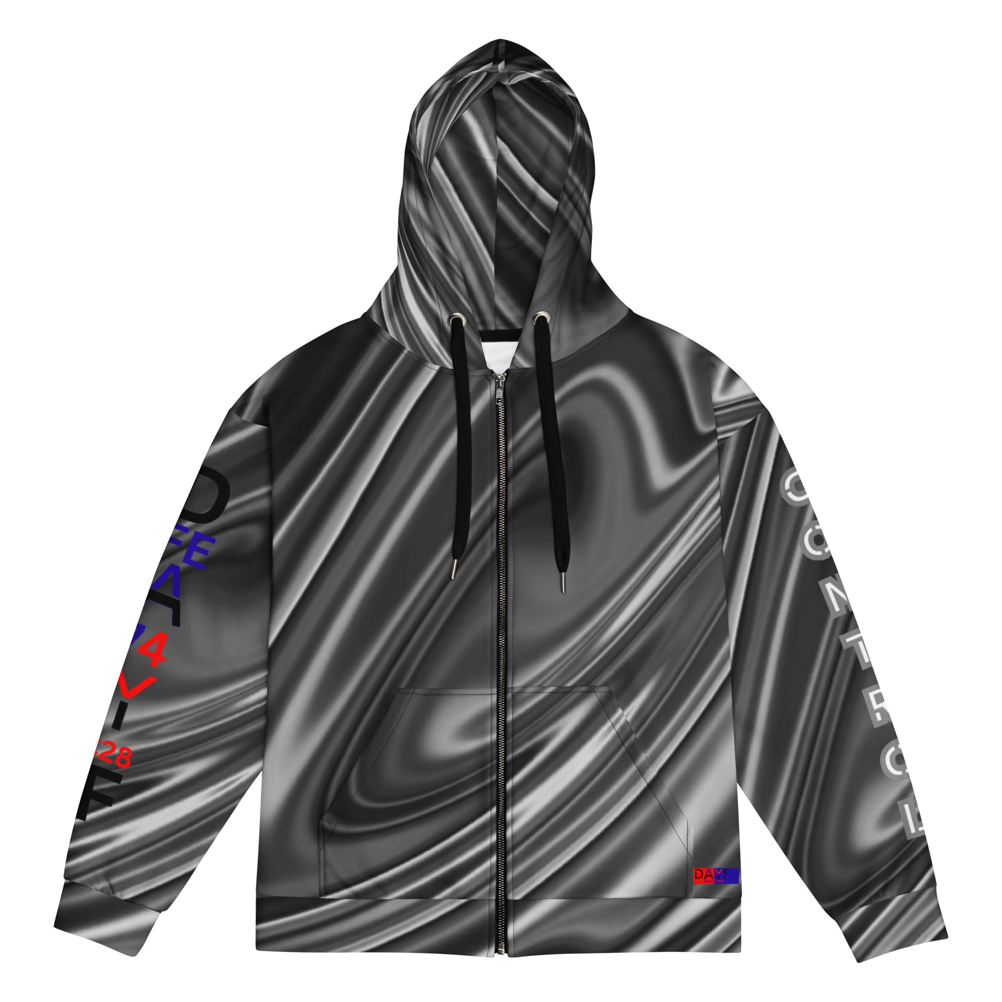 Original Dayf ES Control Serie Numero 28 Sudadera con capucha y cremallera unisex Allover Control – Bild 3