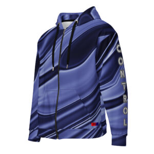 Dayf ES sudadera con cremallera allover con la palabra Control Serie Numero 26