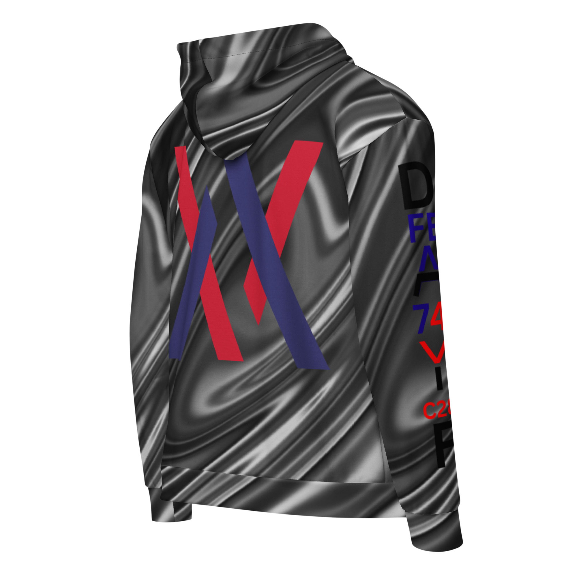 Original Dayf ES Control Serie Numero 28 Sudadera con capucha y cremallera unisex Allover Control – Bild 2