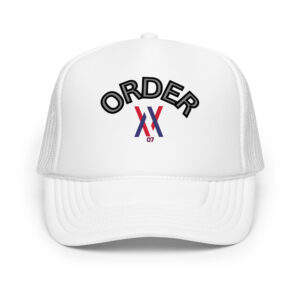 Dayf foam trucker hat with ORDER NO 07 print