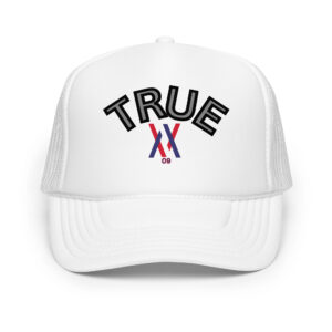 Dayf foam trucker hat with TRUE NO 09 print