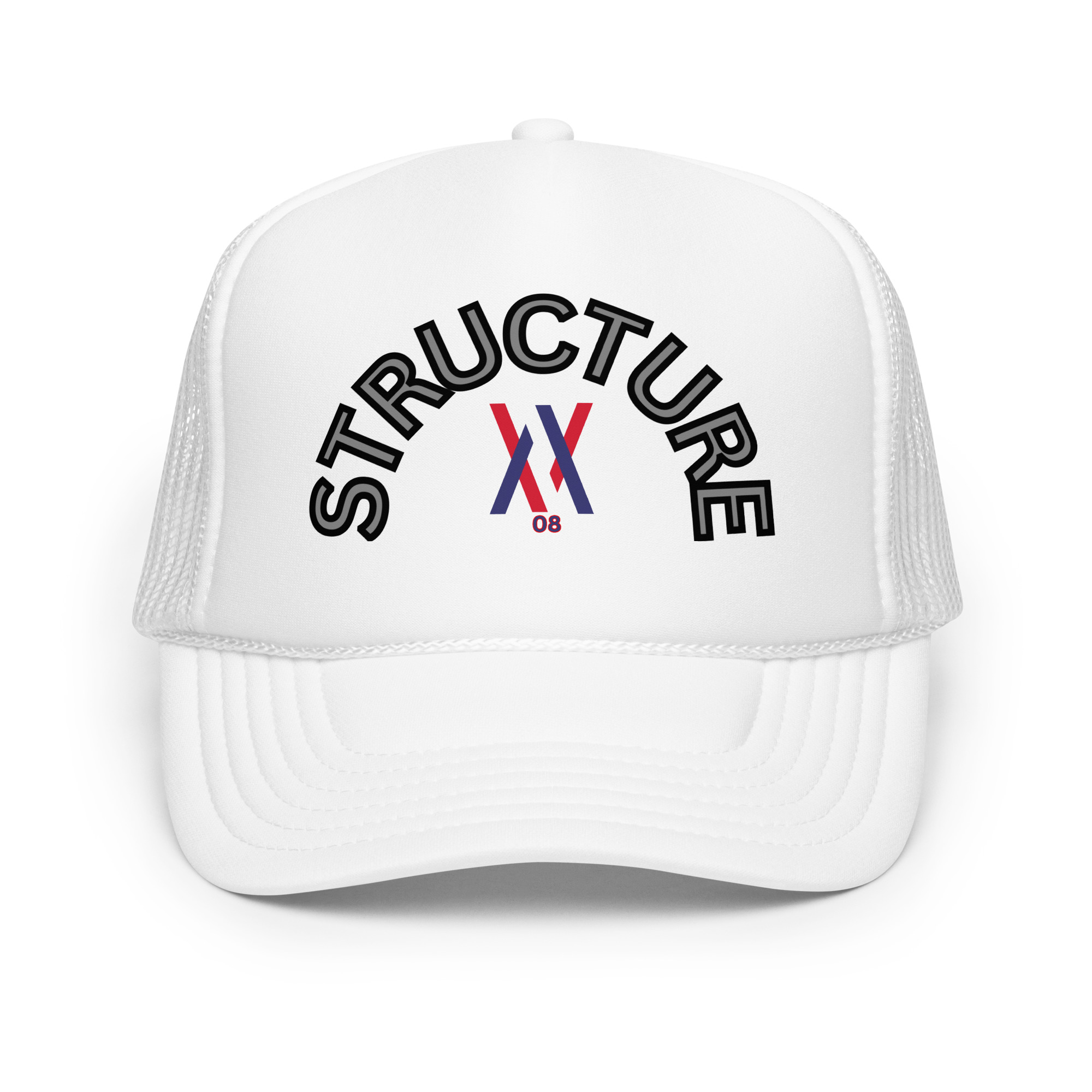Casquette trucker Dayf avec inscription STRUCTURE NO 08