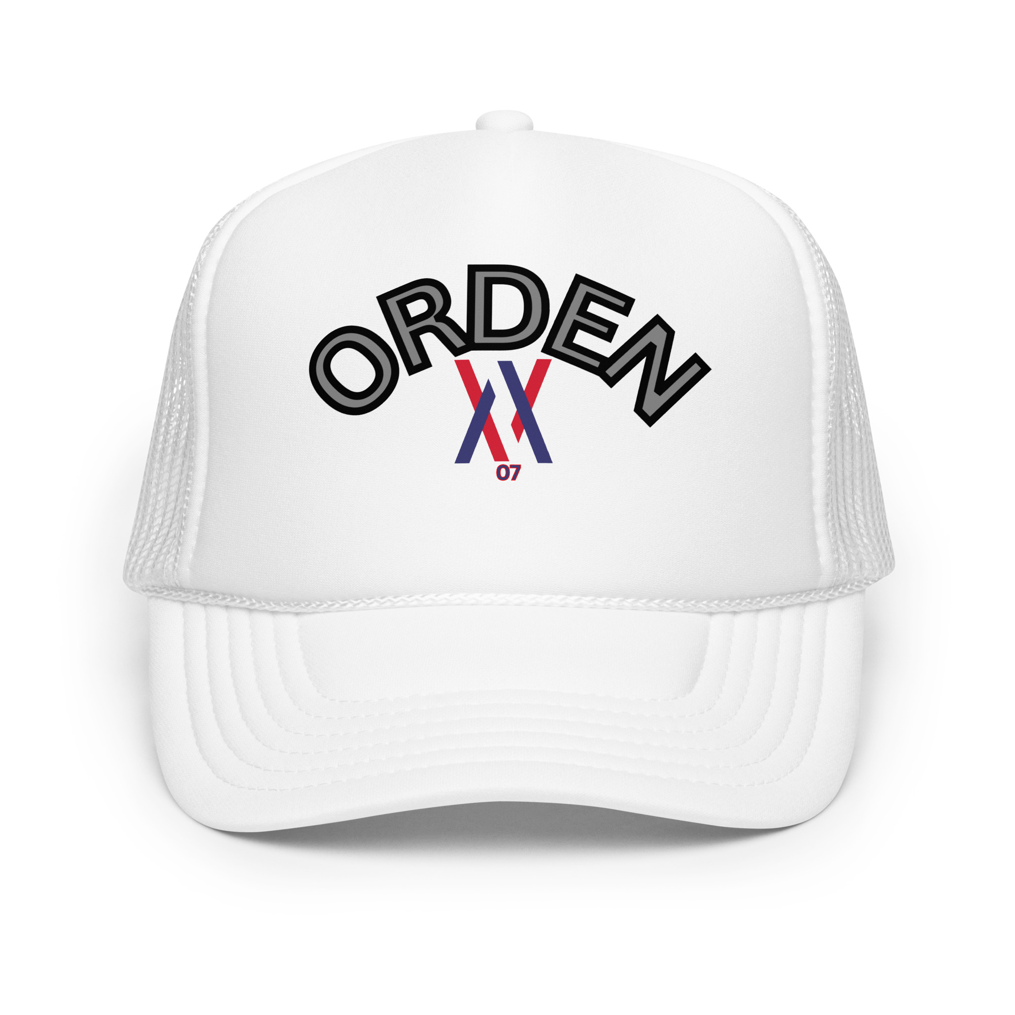 Gorra Trucker Dayf con texto ORDEN NO 07