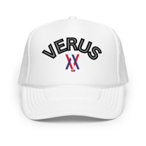 Dayf trucker cap with VERUS NO 09 print